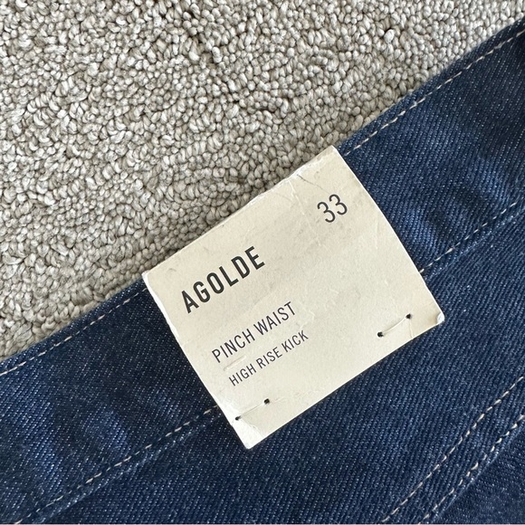 AGOLDE Pinch Waist High Rise Kick Flare Jeans Whisper Size 33 - Picture 3 of 8